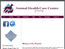 Tablet Screenshot of animalhealthcarecenterofhershey.com